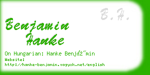 benjamin hanke business card